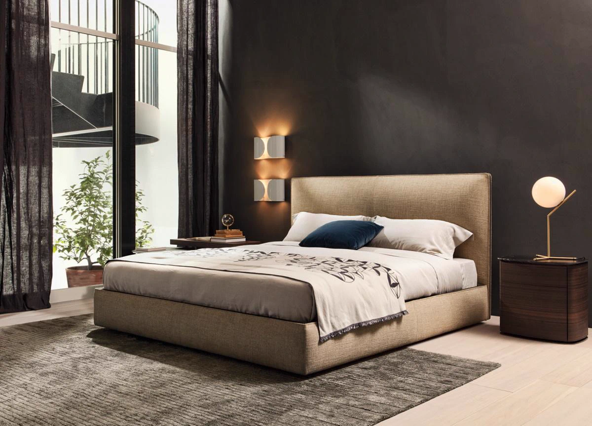 Кровать в стиле минимализм Ribbon Witch — Molteni & C, кожа