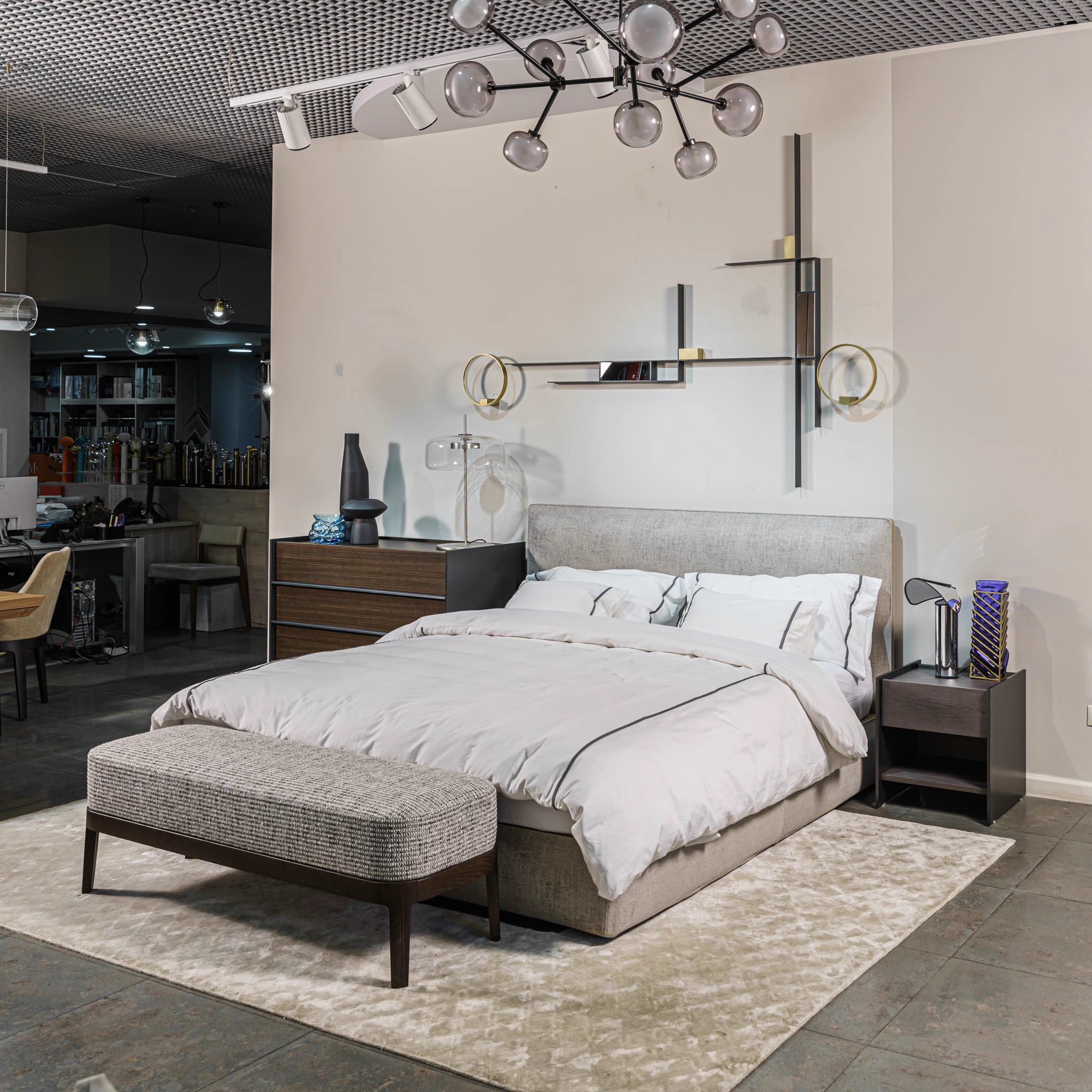 Кровать в стиле минимализм Ribbon — Molteni & C, кожа