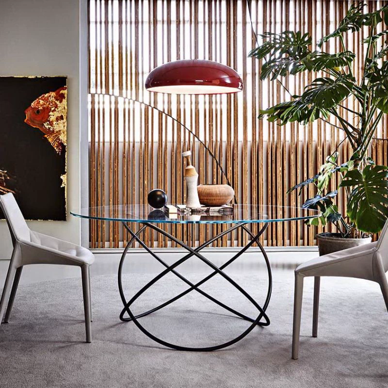 Каркас и наполнение: металл. Современный дизайн Стол Sfera — Molteni & C, стекло