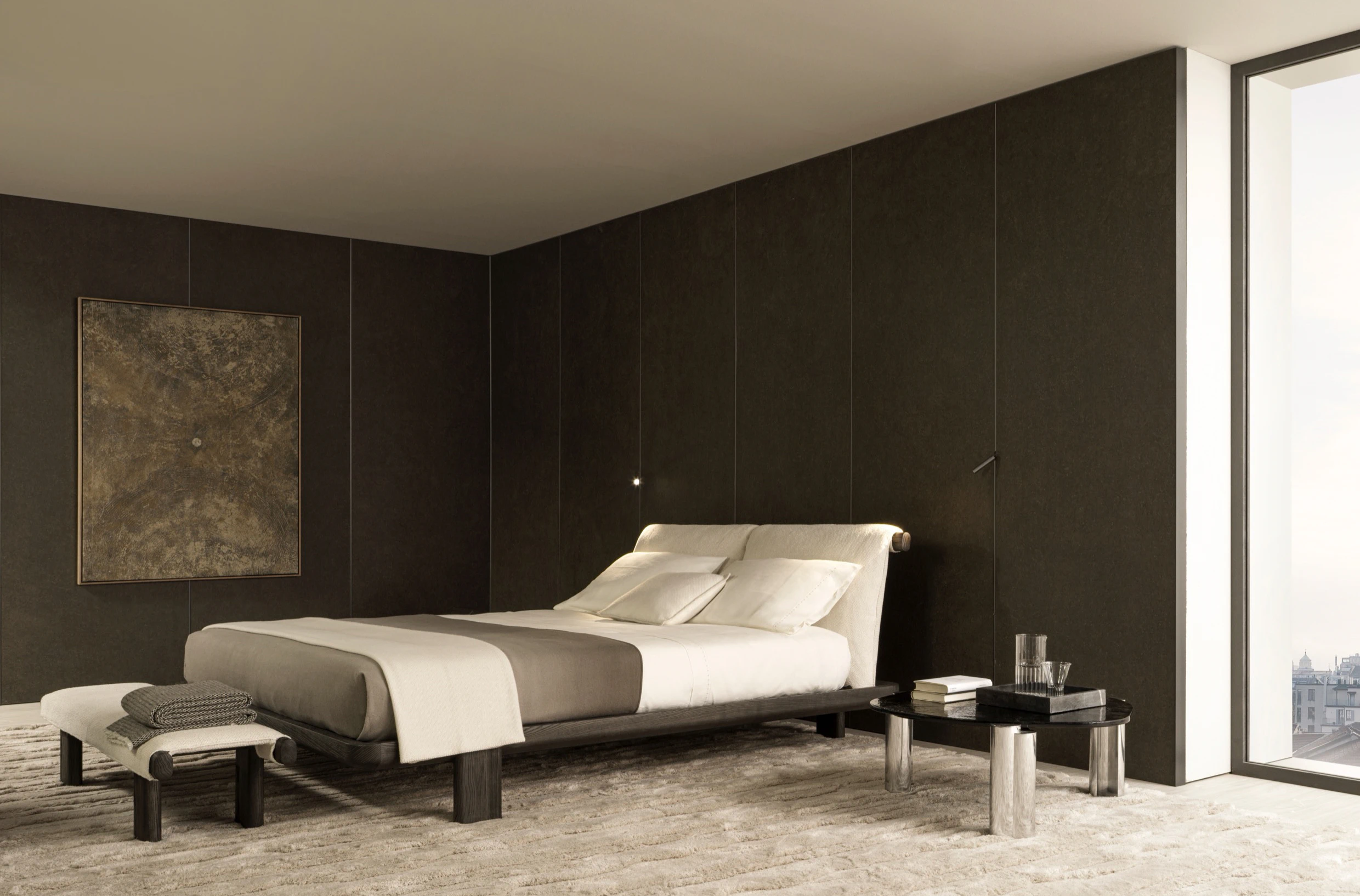Банкетка в ткани Tibeau — Molteni & C, кожа, фото 3