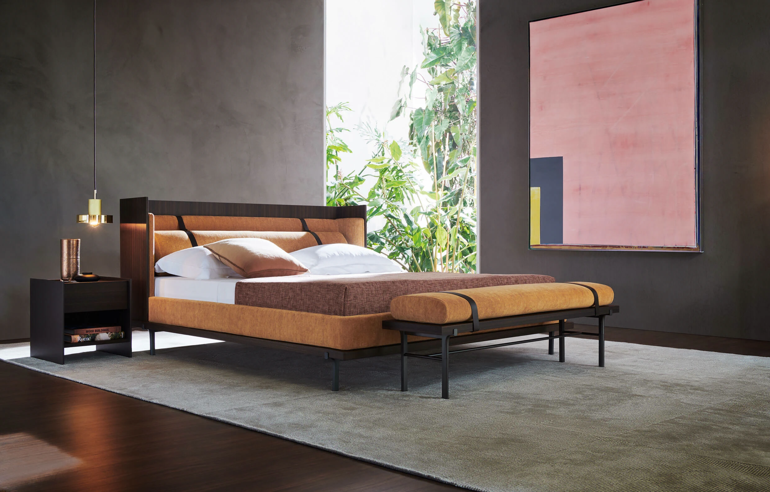 Банкетка Twelve A.M — Molteni & C, кожа, фото 4