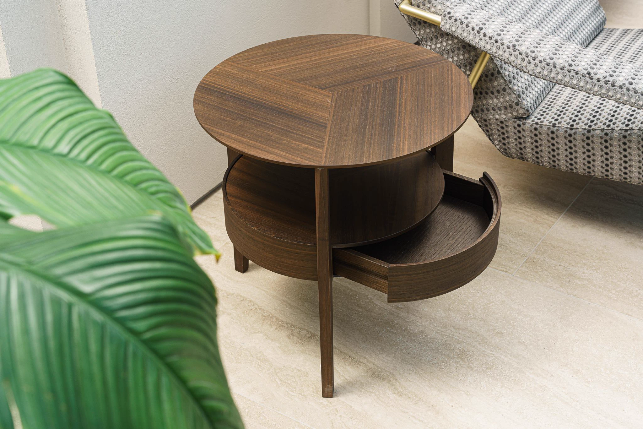 Прикроватный столик с ящиком When Eucalyptus / Oak Black — Molteni & C, массив дерева, фото 2