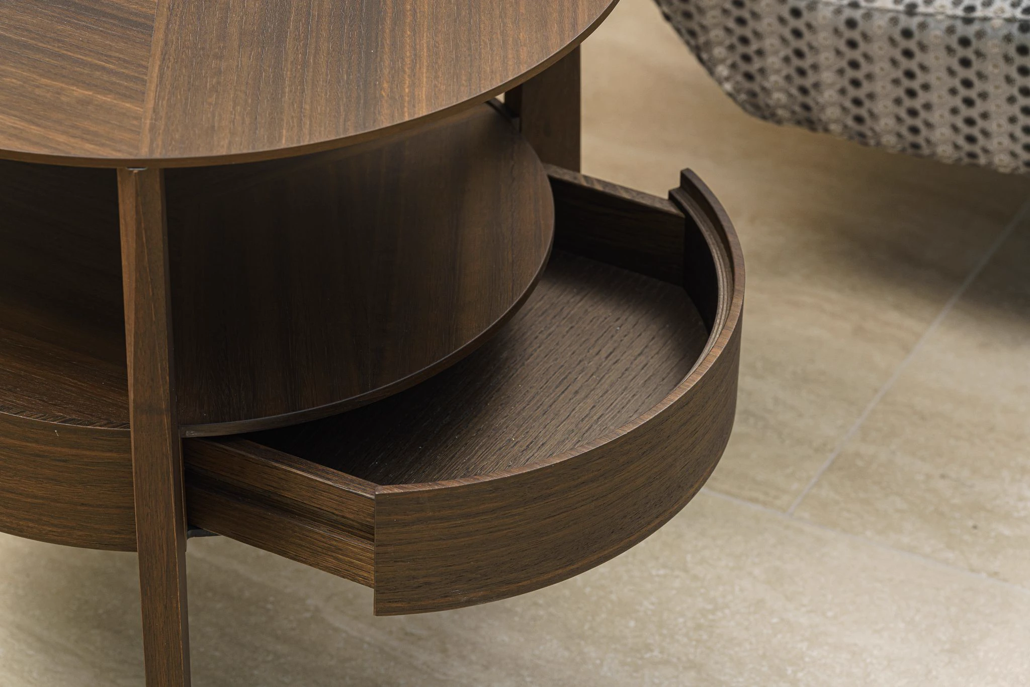 Прикроватный столик с ящиком When Eucalyptus / Oak Black — Molteni & C, массив дерева, фото 4
