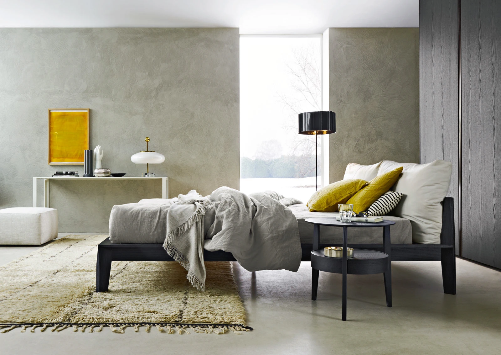 Кровать с мягким изголовьем Wish — Molteni & C, кожа, фото 3