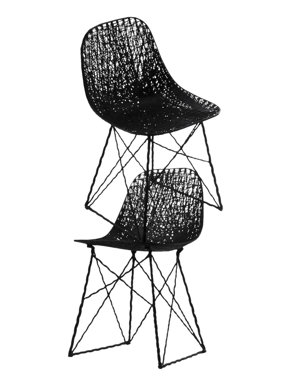 Каркас и наполнение: металл. Современный дизайн Стул Carbon — Moooi, кожа, фото 2
