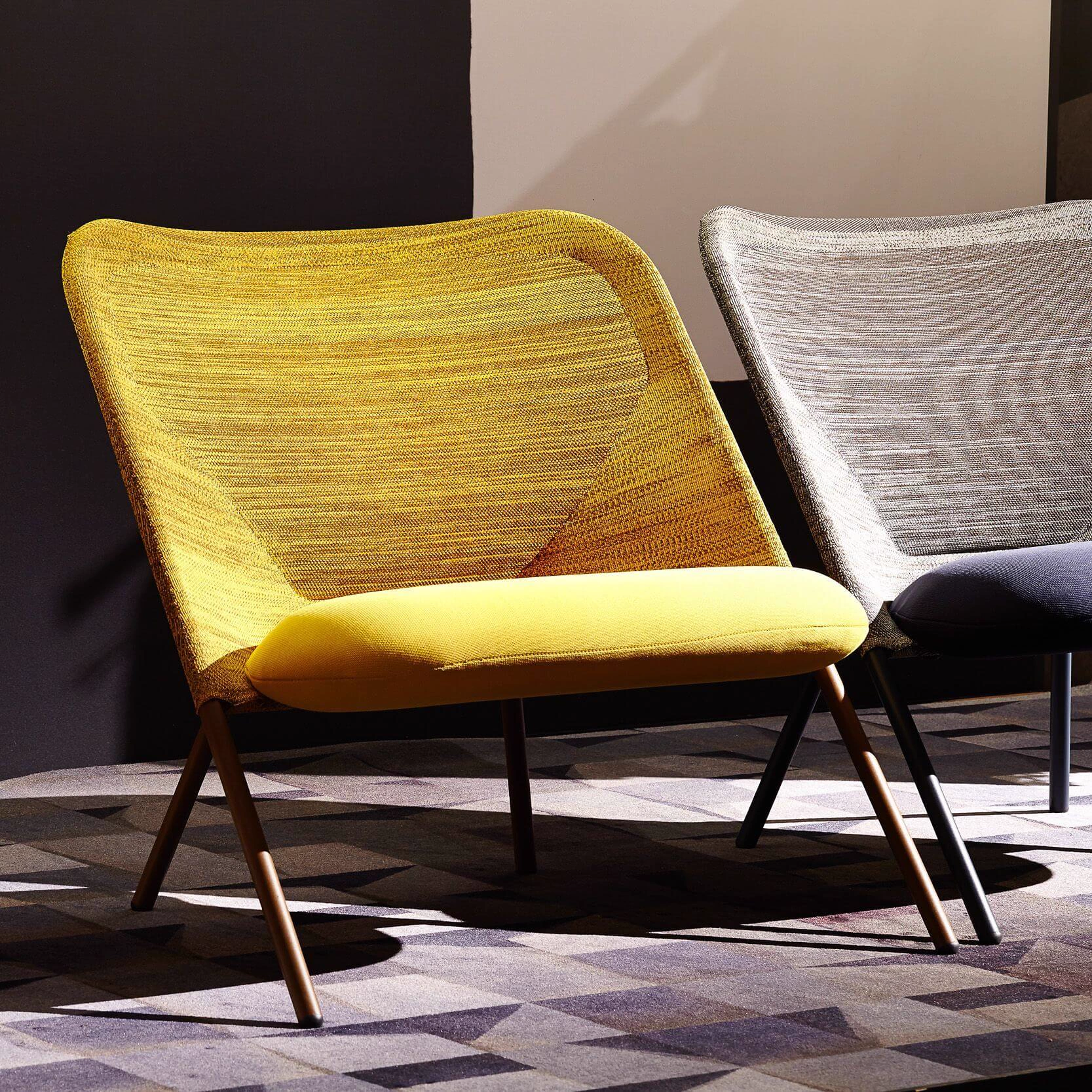 Каркас и наполнение: металл, пенополиуретан. Современный дизайн Стул Shift Lounge Chair — Moooi, ткань