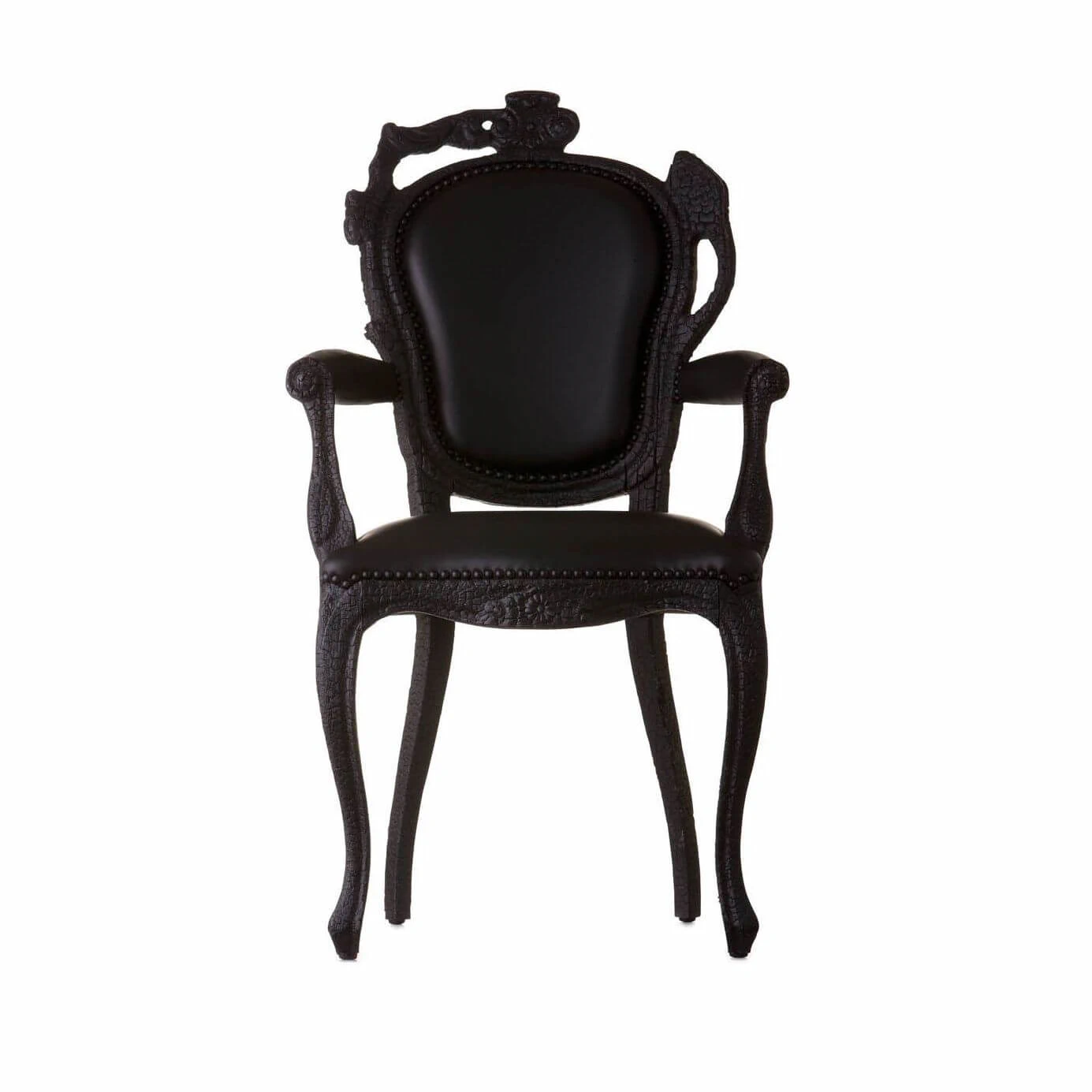 Каркас и наполнение: массив дерева. Современный дизайн Стул Smoke Dining Armchair — Moooi, кожа