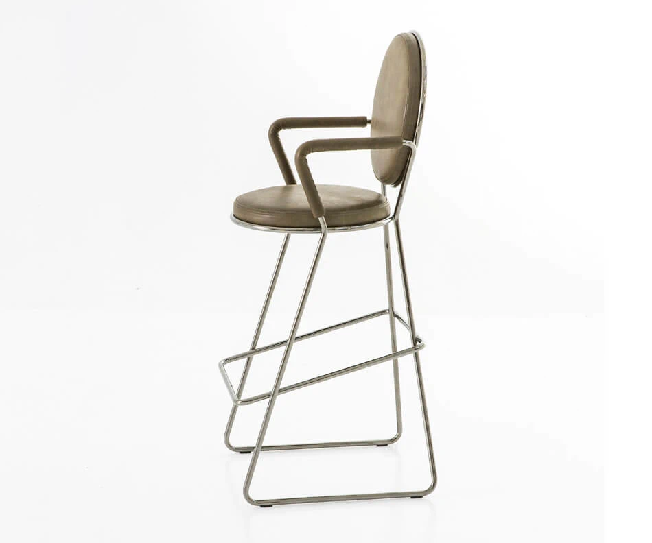 Барный стул Double Zero — Moroso, кожа, фото 6