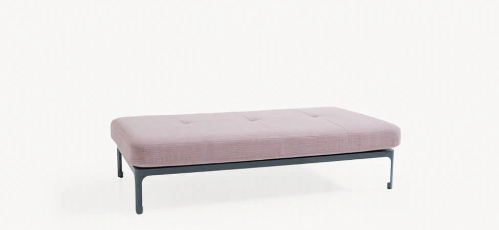 Каркас и наполнение: металл. Современный дизайн Скамья Modernista — Moroso, кожа, фото 2
