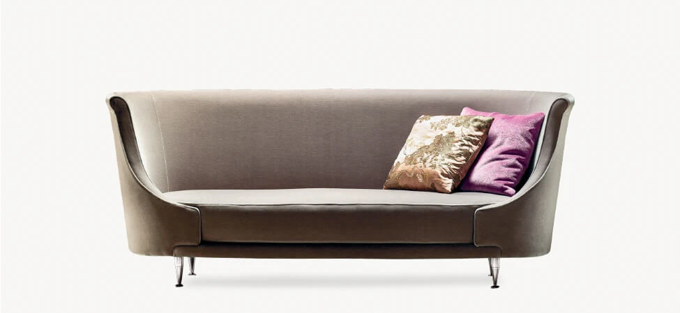 Каркас и наполнение: металл. Современный дизайн Диван New-tone — Moroso, кожа, фото 2