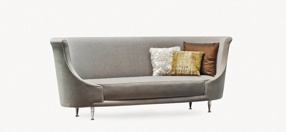 Каркас и наполнение: металл. Современный дизайн Диван New-tone — Moroso, кожа, фото 3