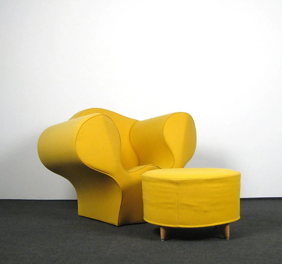 Каркас и наполнение: металл. Современный дизайн Кресло Soft Big Easy — Moroso, ткань, фото 5