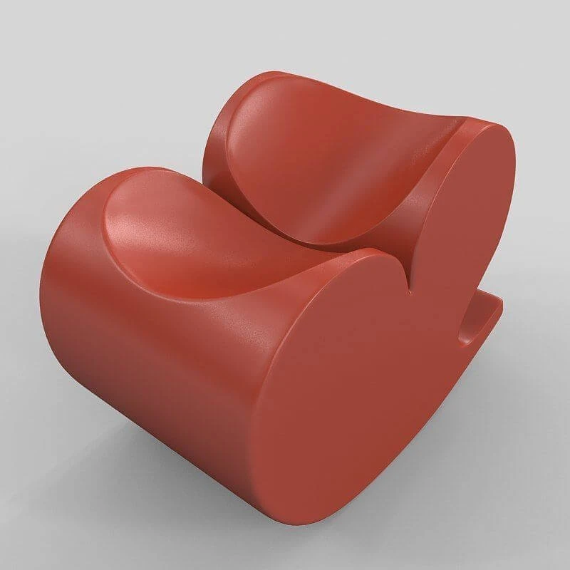 Каркас и наполнение: металл. Современный дизайн Кресло Soft Heart — Moroso, кожа, фото 3