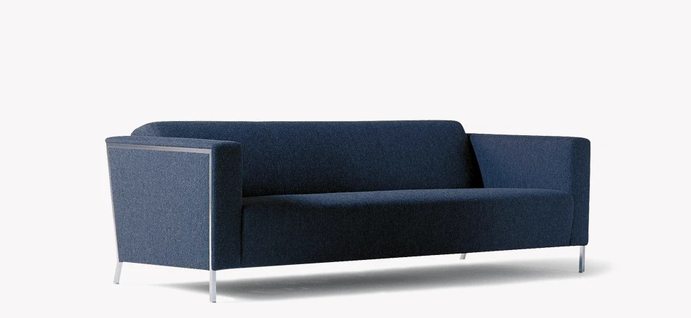 Каркас и наполнение: металл. Современный дизайн Диван Steel — Moroso, кожа, фото 2