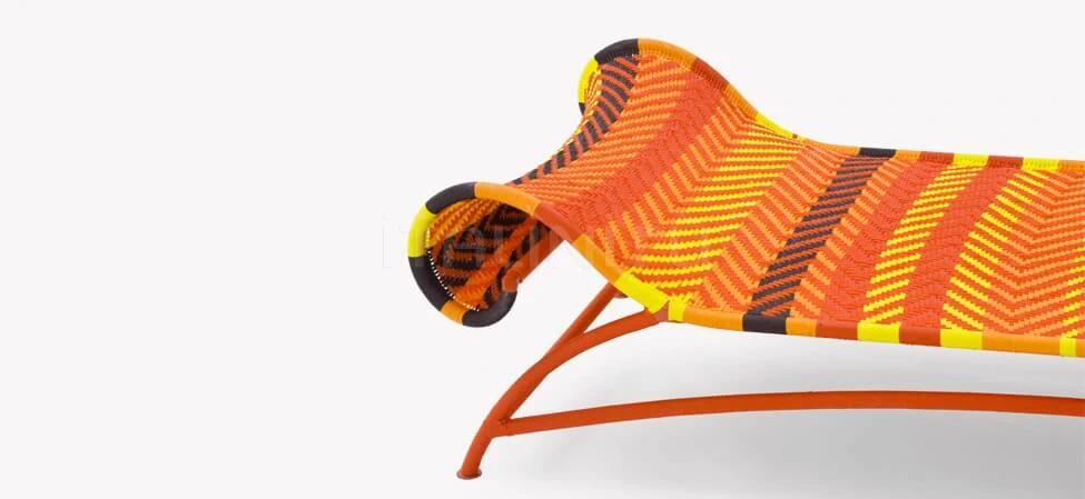 Каркас и наполнение: металл. Современный дизайн Банкетка Sunny long — Moroso, ткань, фото 3