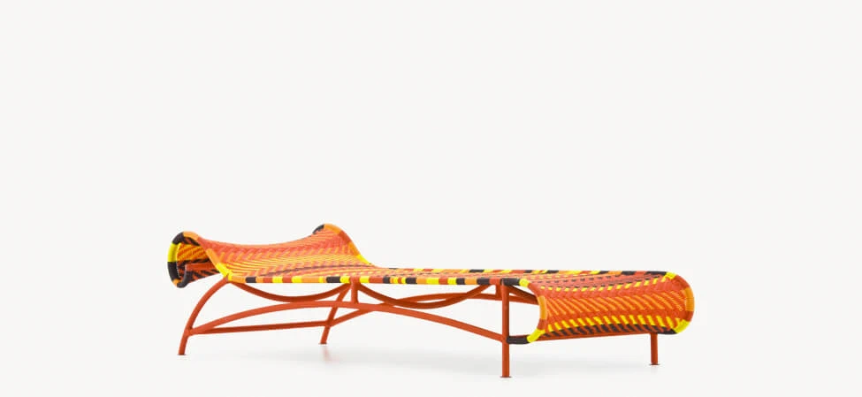 Каркас и наполнение: металл. Современный дизайн Банкетка Sunny long — Moroso, ткань, фото 5