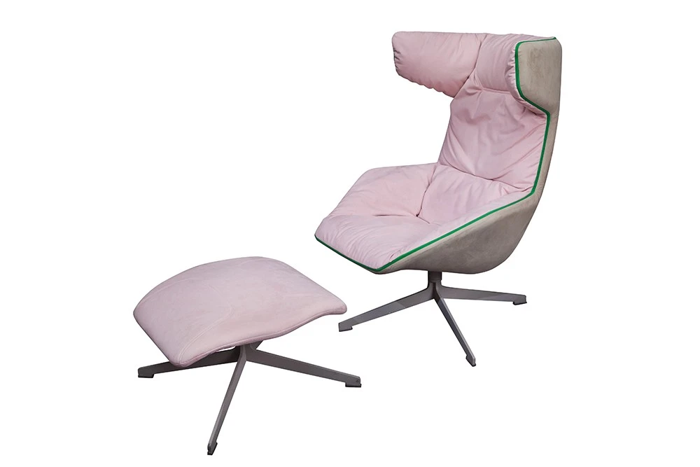 Кресло с пуфом Take a line for a walk — Moroso, текстиль