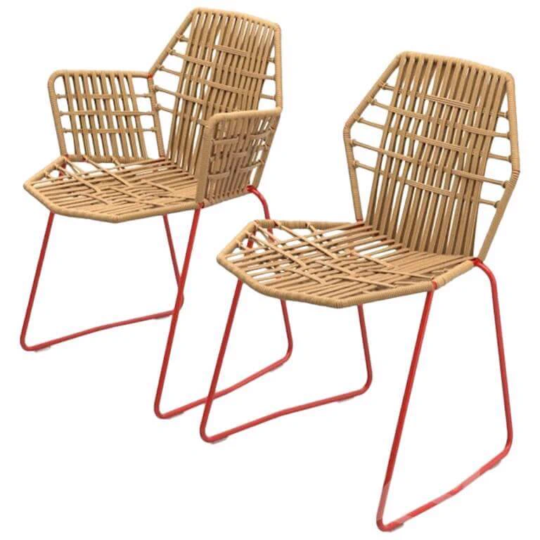 Каркас и наполнение: металл. Современный дизайн Стул Tropicalia — Moroso, металл, фото 4