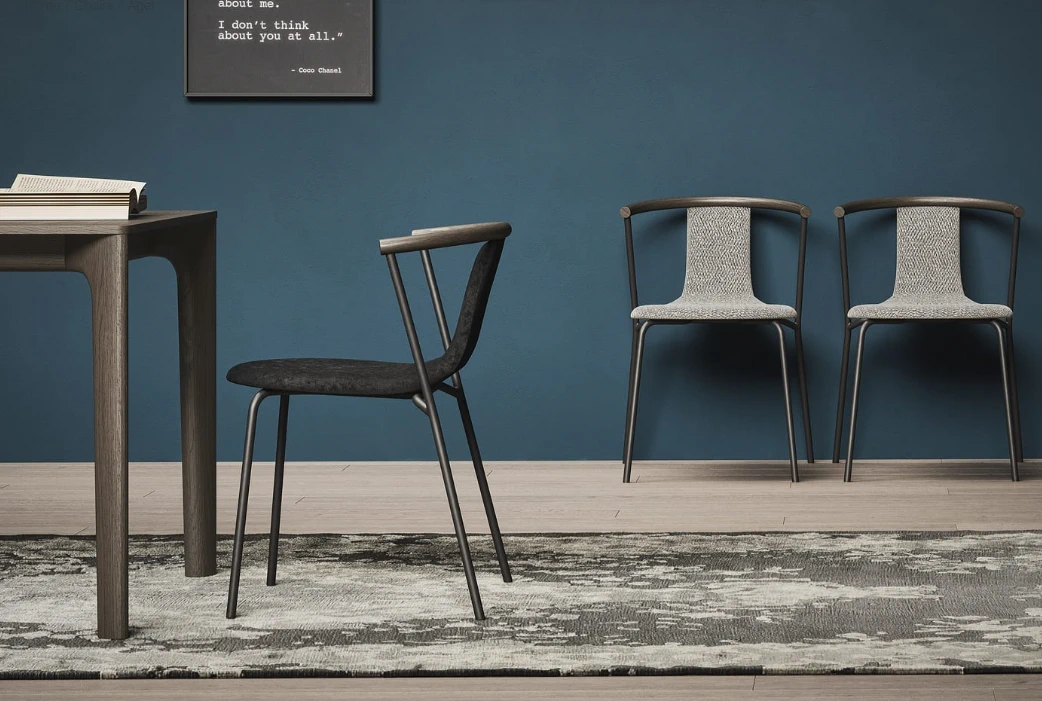 Каркас и наполнение: металл. Современный дизайн Стул Agel — Novamobili, ткань, фото 3