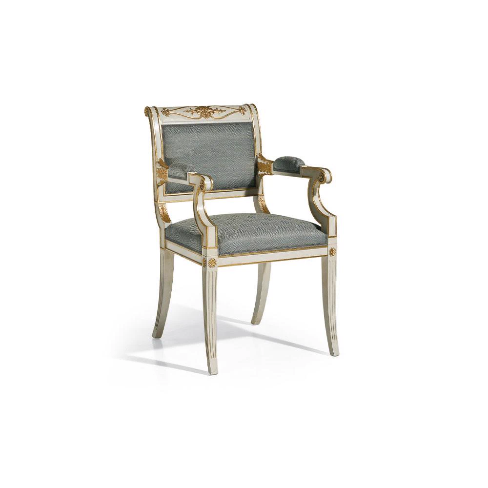 Стул с подлокотниками Capotavola/ Epoca: Direttorio - Italia 1795 MG1149 — OAK, кожа
