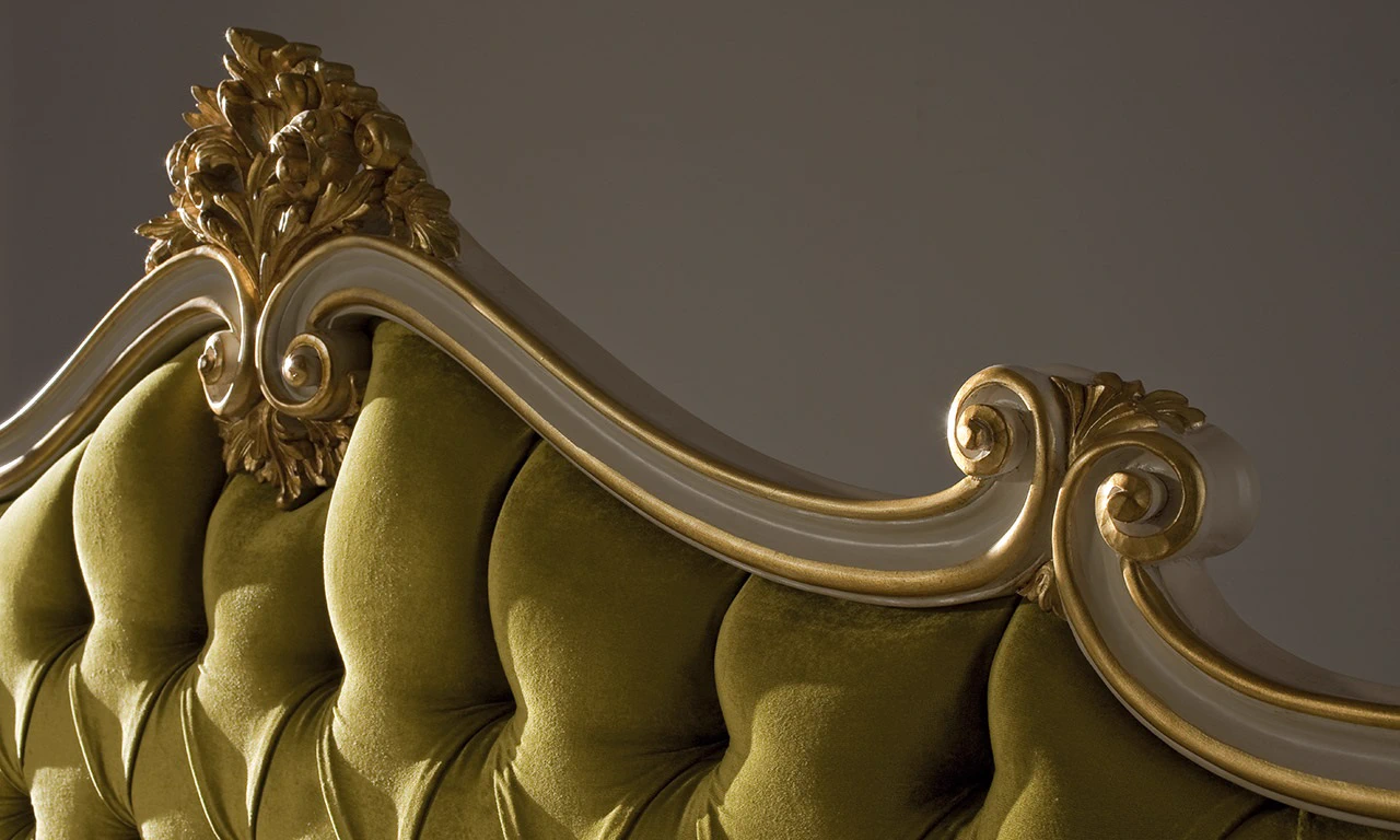 Изголовье Кровати Testata Letto/ Epoca: Barocco - Italia 1770 MG6812 — OAK, кожа, фото 4
