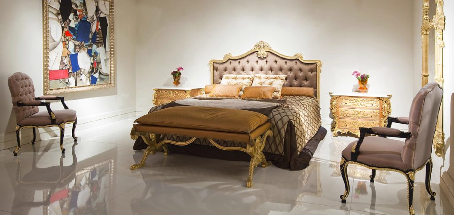 Изголовье Кровати Testata Letto/ Epoca: Barocco - Italia 1770 MG6812 — OAK, кожа, фото 5
