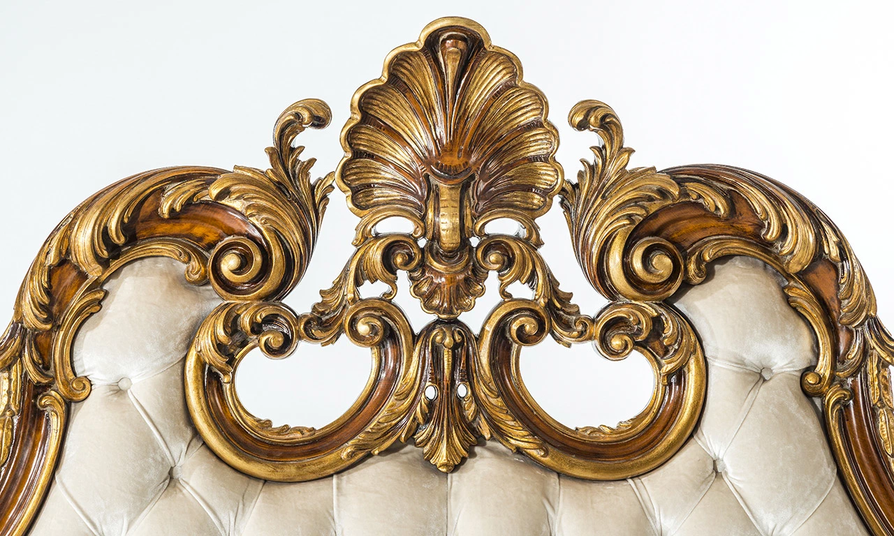 Изголовье Кровати Testata Letto/ Epoca: Giorgio III - Inghilterra 1760 MG6820/1 — OAK, кожа, фото 5