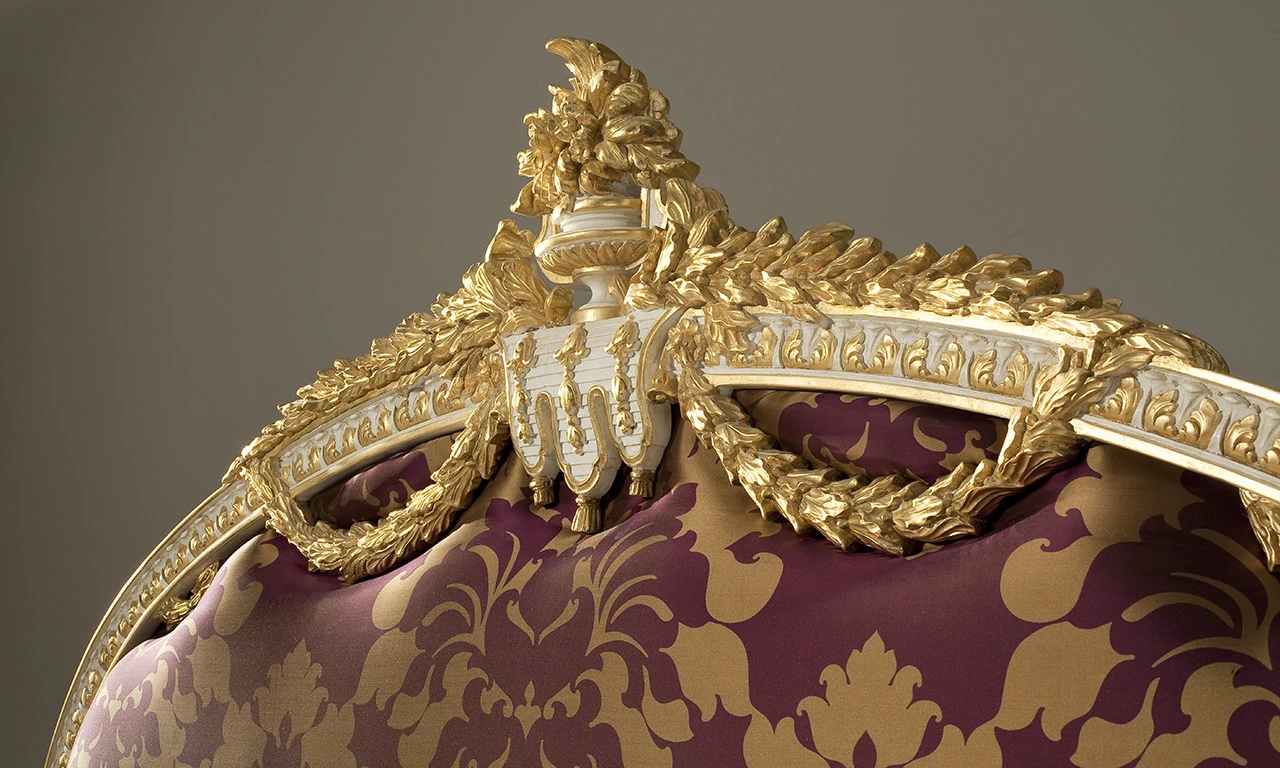 Изголовье Кровати Testata Letto/ Epoca: Luigi XVI - Francia 1770 MG6752 — OAK, кожа, фото 4