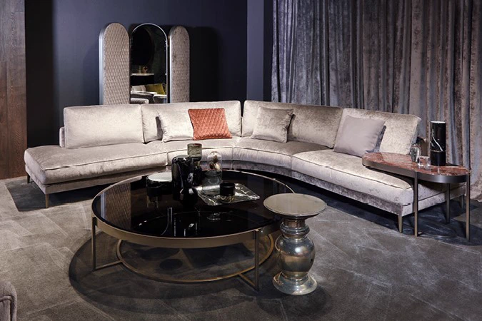 Диван Ferdinand curved sectional — Opera Contemporary, кожа, фото 6