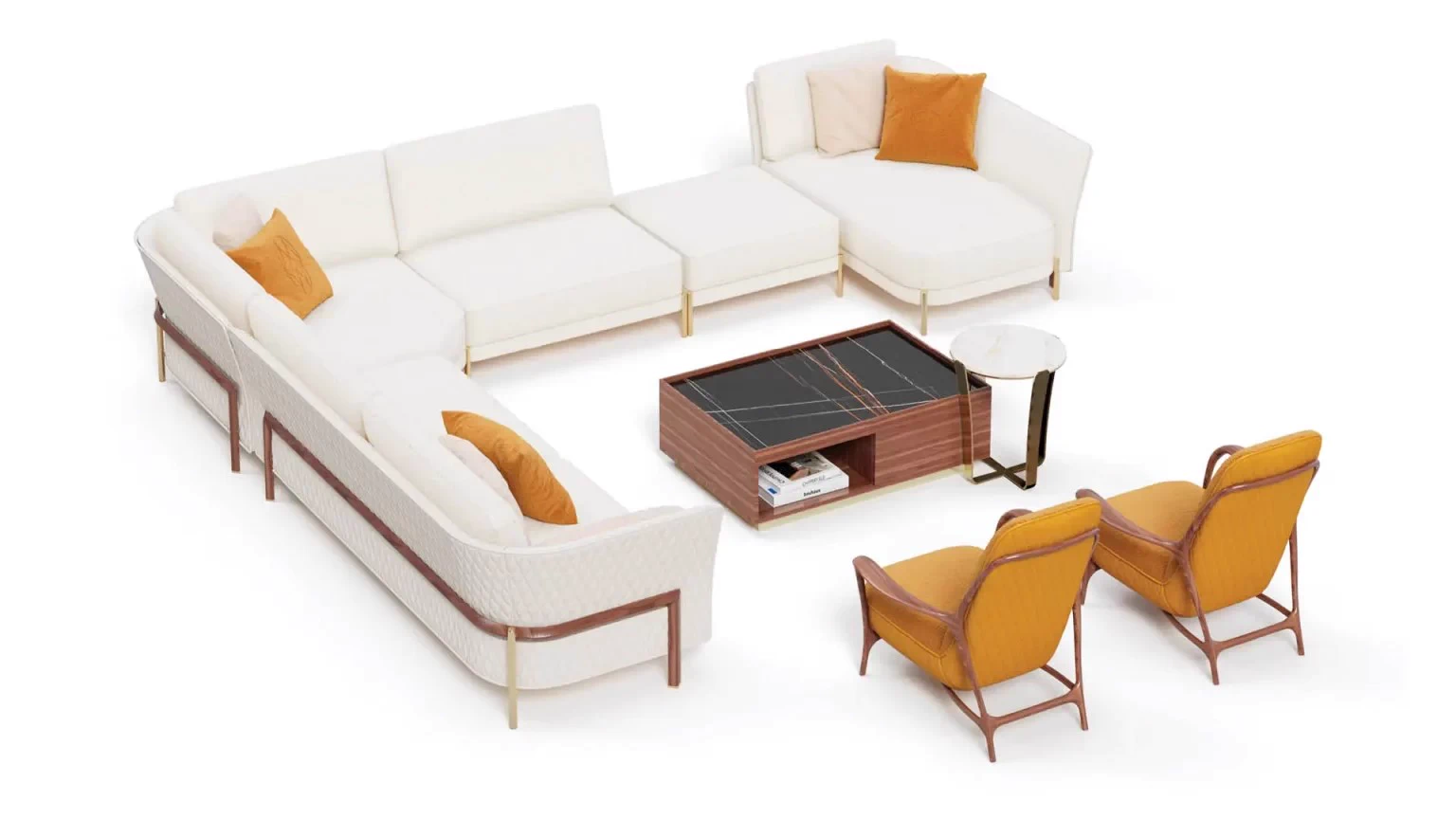 Диван New Cosmo sectional — Opera Contemporary, кожа, фото 2