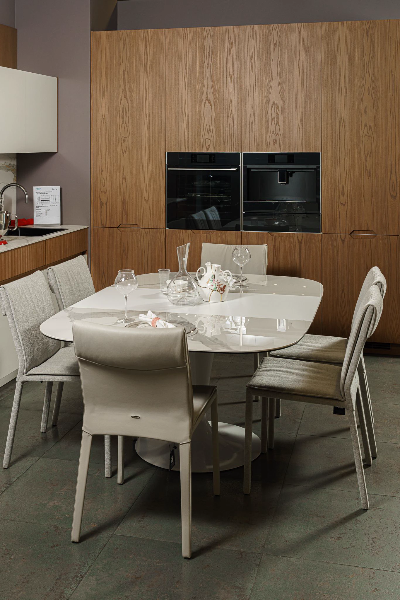 Стол Bravo CC07 – Pyroceram Glass Calacatta — Ozzio Italia, стекло, фото 2