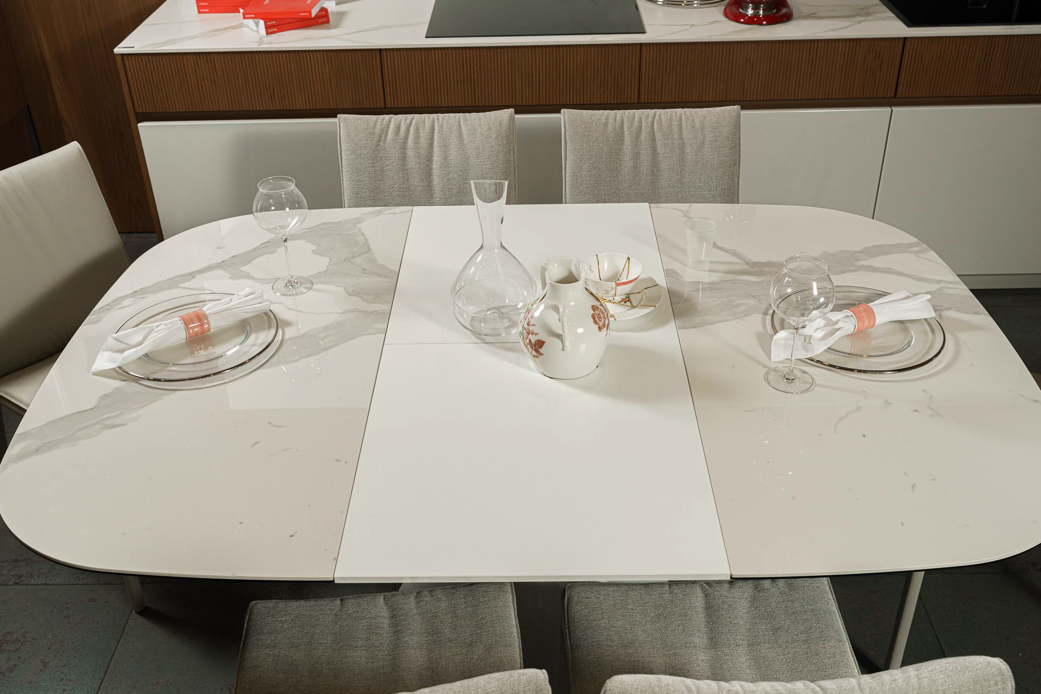 Стол Bravo CC07 – Pyroceram Glass Calacatta — Ozzio Italia, стекло, фото 5