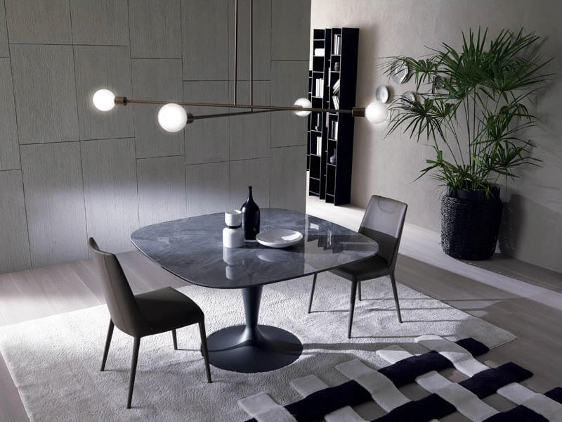 Стол Bravo CC08 – Pyroceram Glass Noir Desir — Ozzio Italia, стекло, фото 5