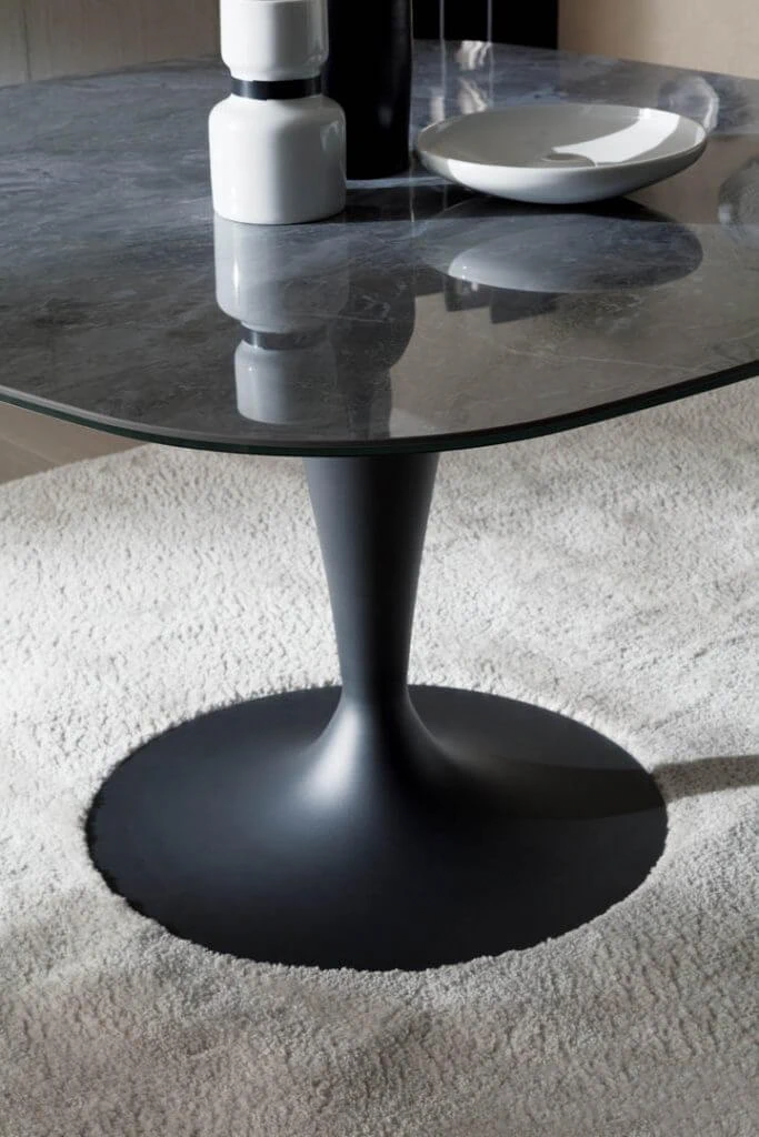 Стол Bravo CC08 – Pyroceram Glass Noir Desir — Ozzio Italia, стекло, фото 6