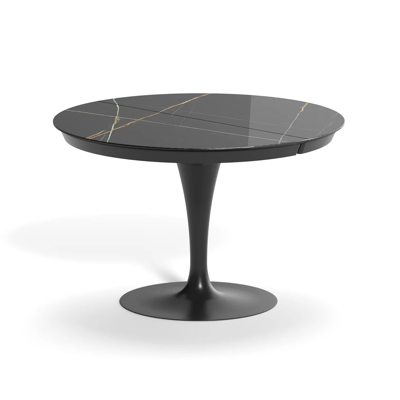 Раздвижной обеденный стол Eclipse MG02 – Marble Glass Sahara Noir — Ozzio Italia, дерево