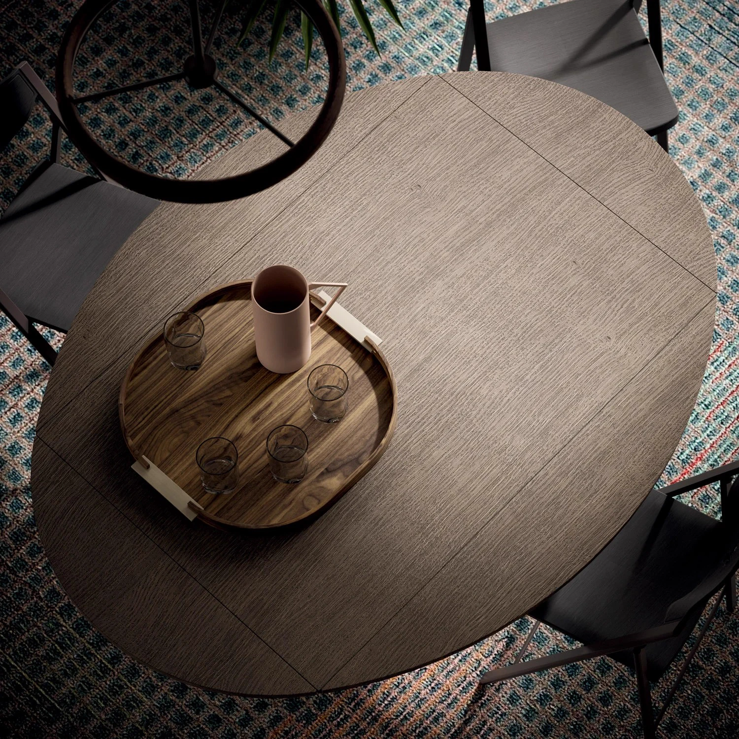 Стол Трансформер Ellis PW97 – Wood Wild Tabacco Oak — Ozzio Italia, дерево, фото 4