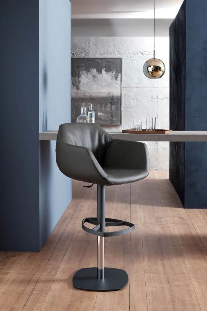 Барный стул Piquet — Ozzio Italia, кожа, фото 3
