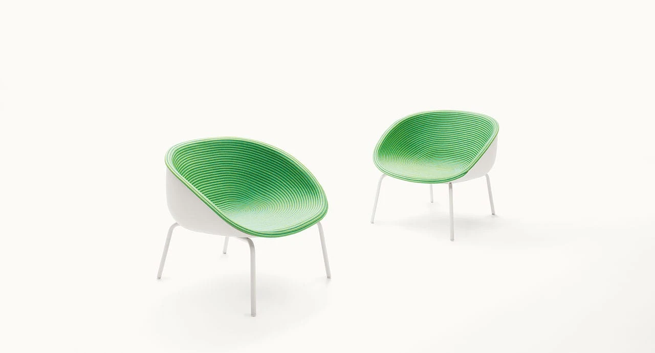 Каркас и наполнение: сталь. Современный дизайн Кресло Amable — Paola Lenti, пластик, фото 2