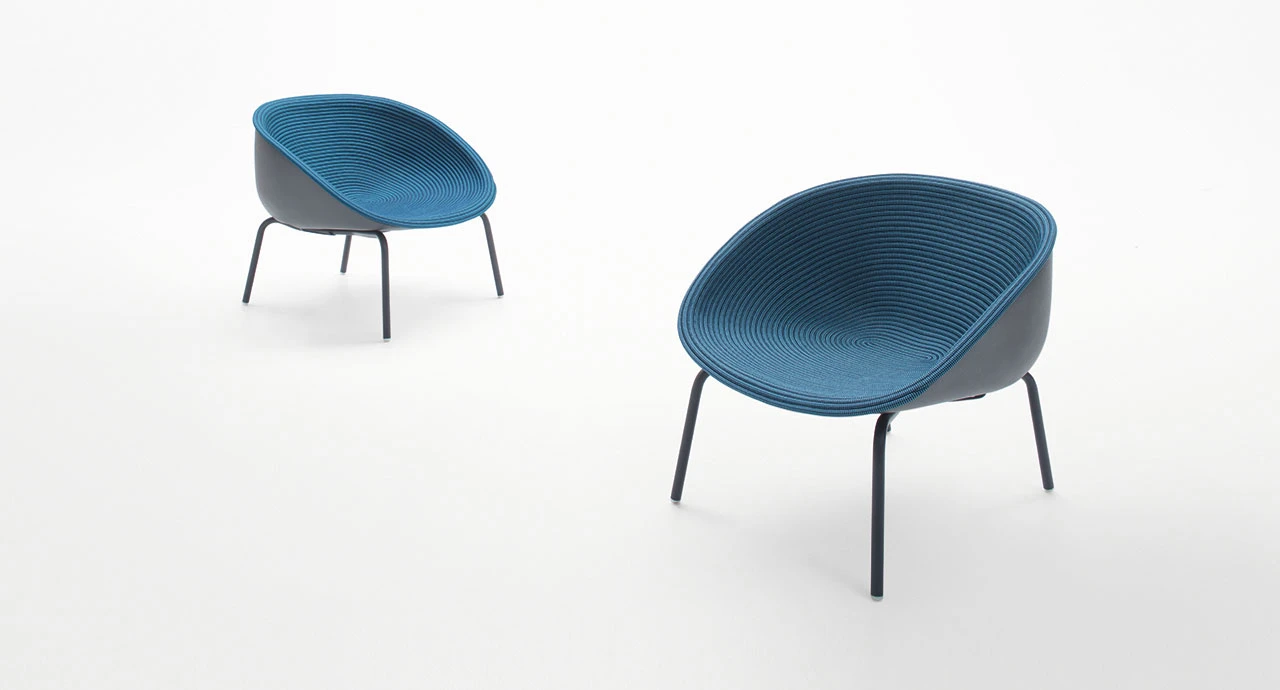 Каркас и наполнение: сталь. Современный дизайн Кресло Amable — Paola Lenti, пластик, фото 3