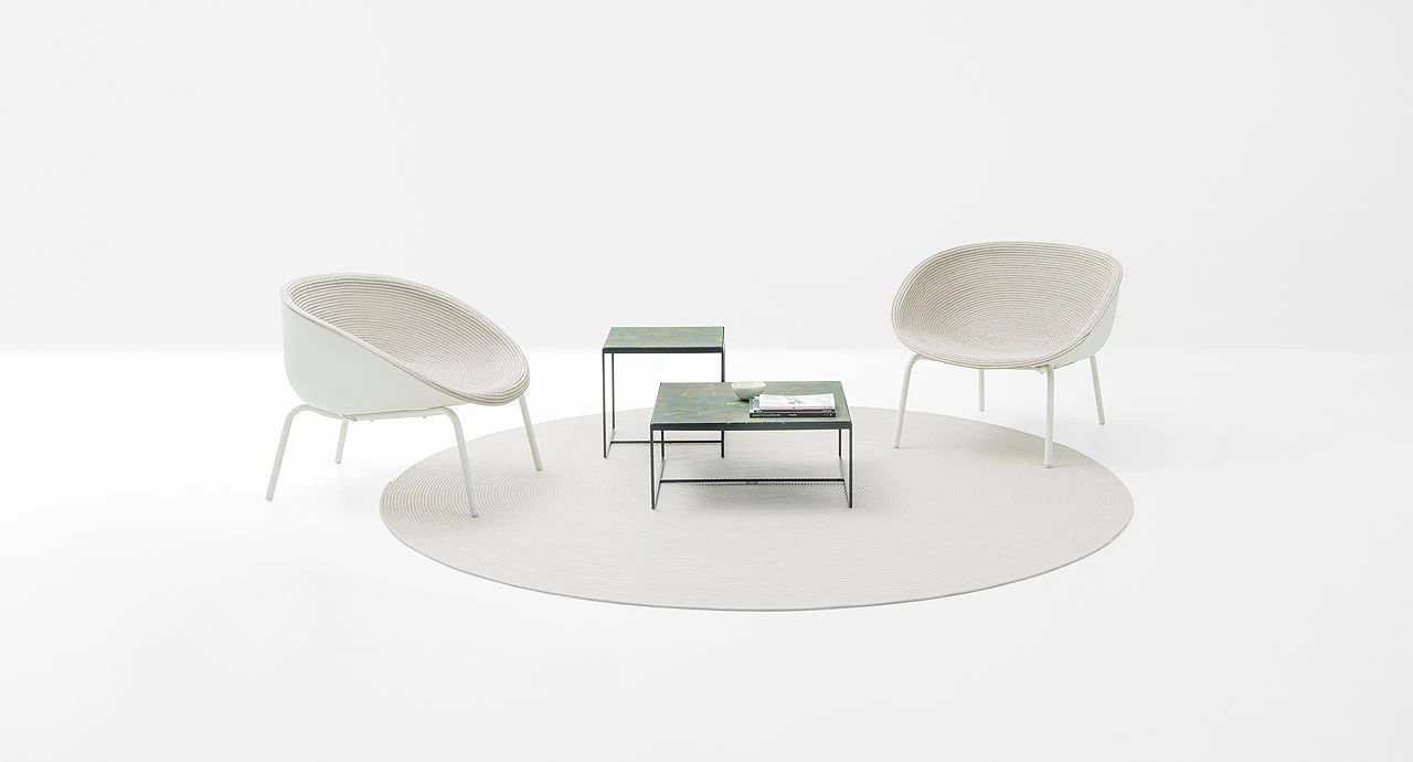 Каркас и наполнение: сталь. Современный дизайн Кресло Amable — Paola Lenti, пластик, фото 4
