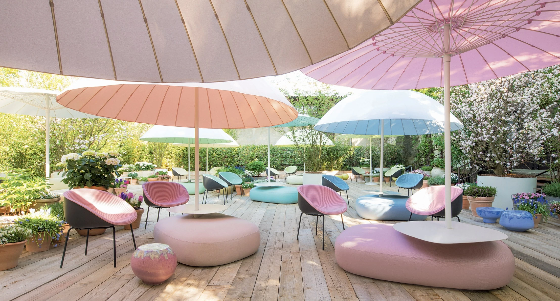 Каркас и наполнение: сталь. Современный дизайн Кресло Amable — Paola Lenti, пластик, фото 5