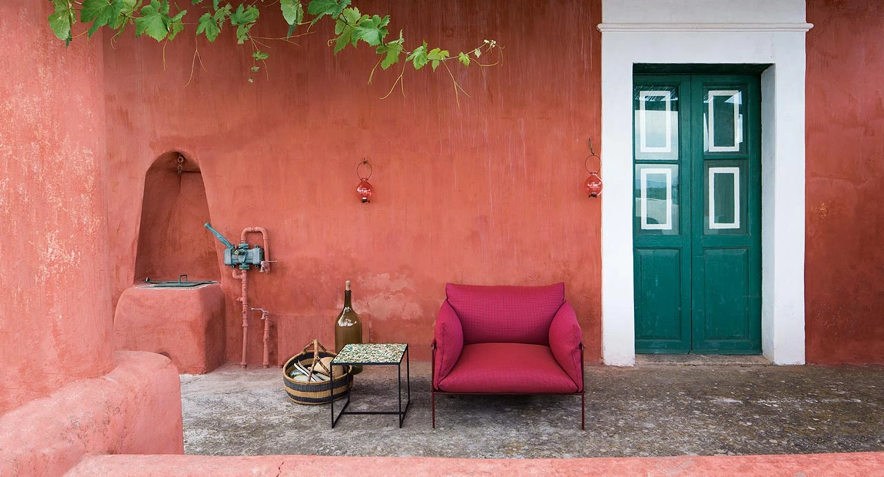 Каркас и наполнение: сталь. Современный дизайн Кресло Kaba — Paola Lenti, ткань, фото 4