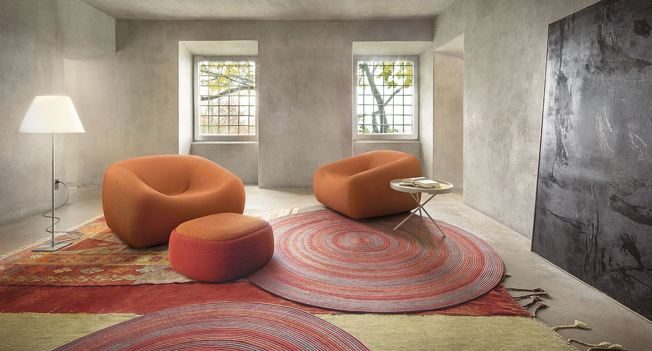 Каркас и наполнение: дерево. Современный дизайн Кресло Smile — Paola Lenti, ткань, фото 3