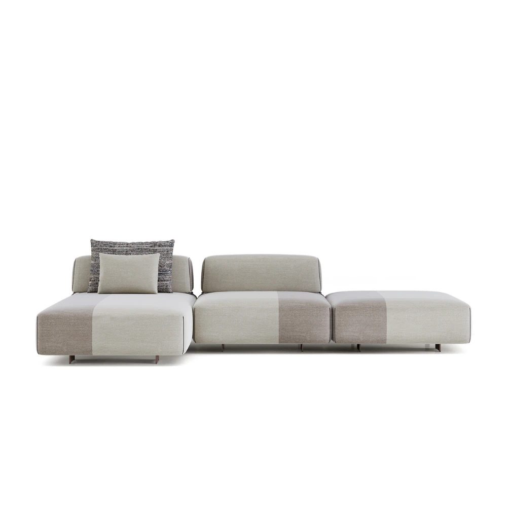 Каркас и наполнение: дерево. Современный дизайн Диван Fenpei Modular Sofa — Paolo Castelli, кожа