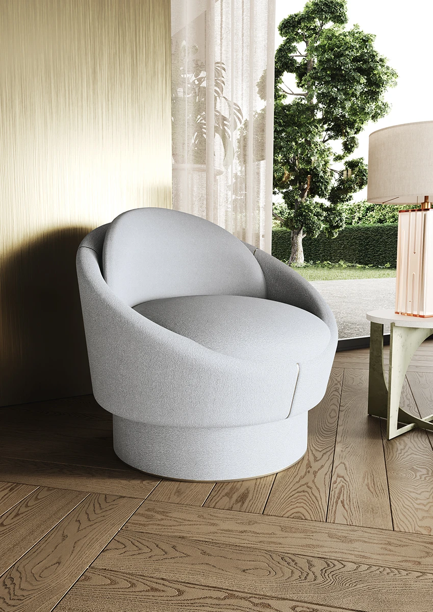 Кресло Luna Swing Armchair — Paolo Castelli, ткань, фото 5