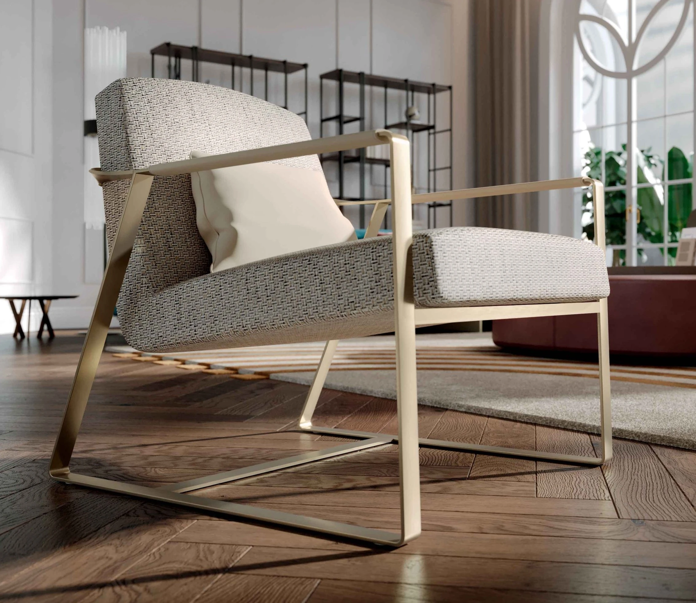 Кресло Parabolica Armchair — Paolo Castelli, кожа, фото 5