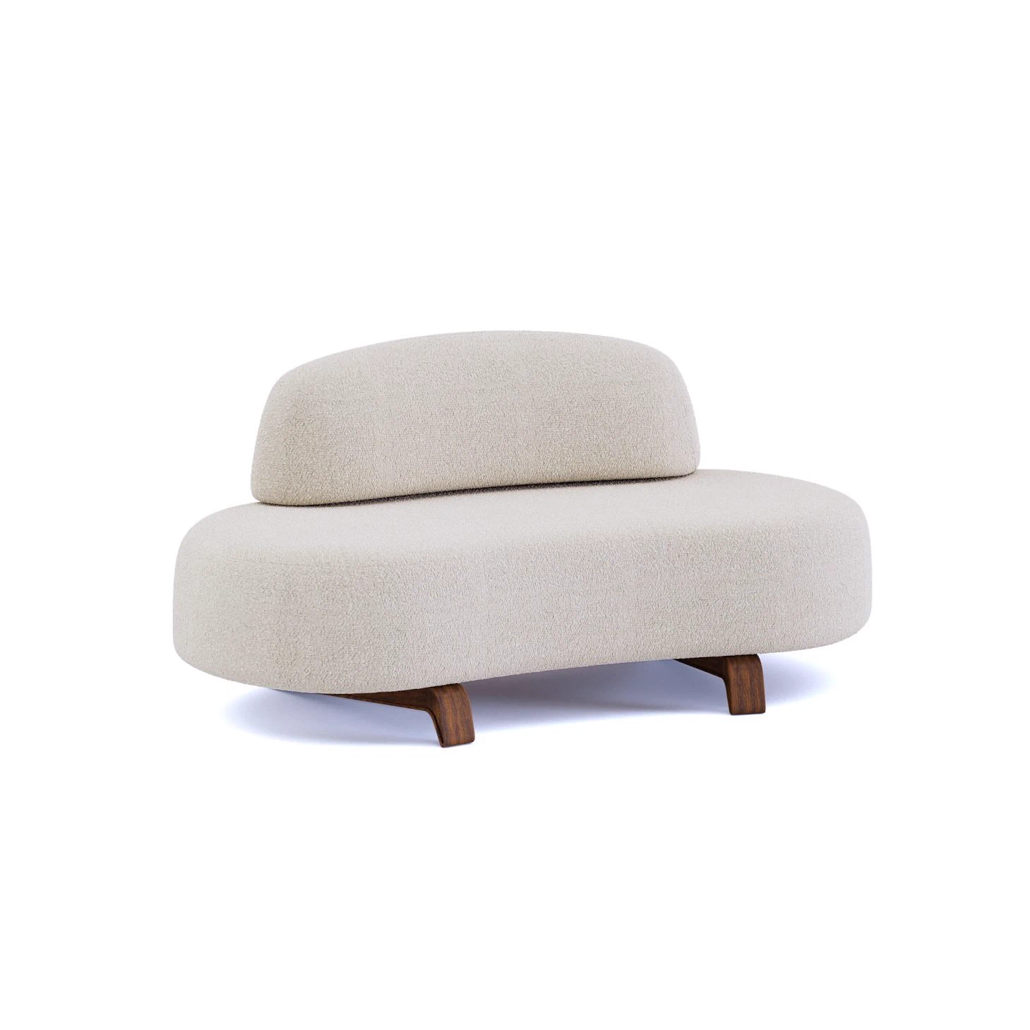 Каркас и наполнение: дерево. Современный дизайн Диван Vao Love Seat 150 — Paolo Castelli, кожа