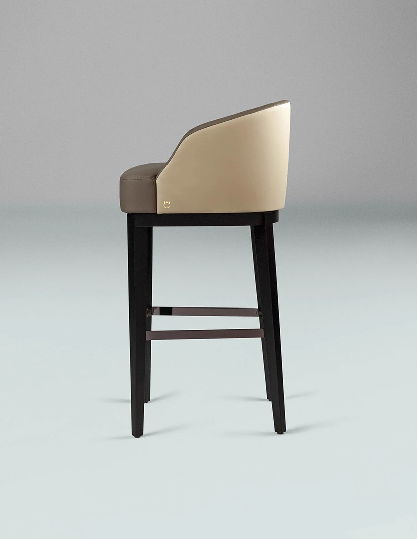 Барный стул Venice Stool — Paolo Castelli, кожа, фото 2