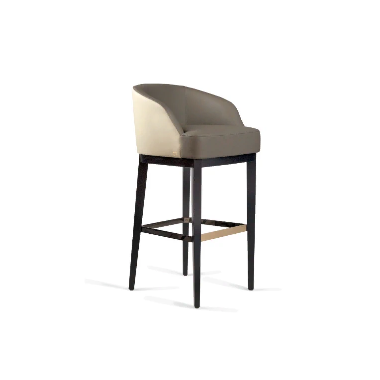 Каркас и наполнение: дерево. Современный дизайн Барный стул Venice Stool — Paolo Castelli, кожа