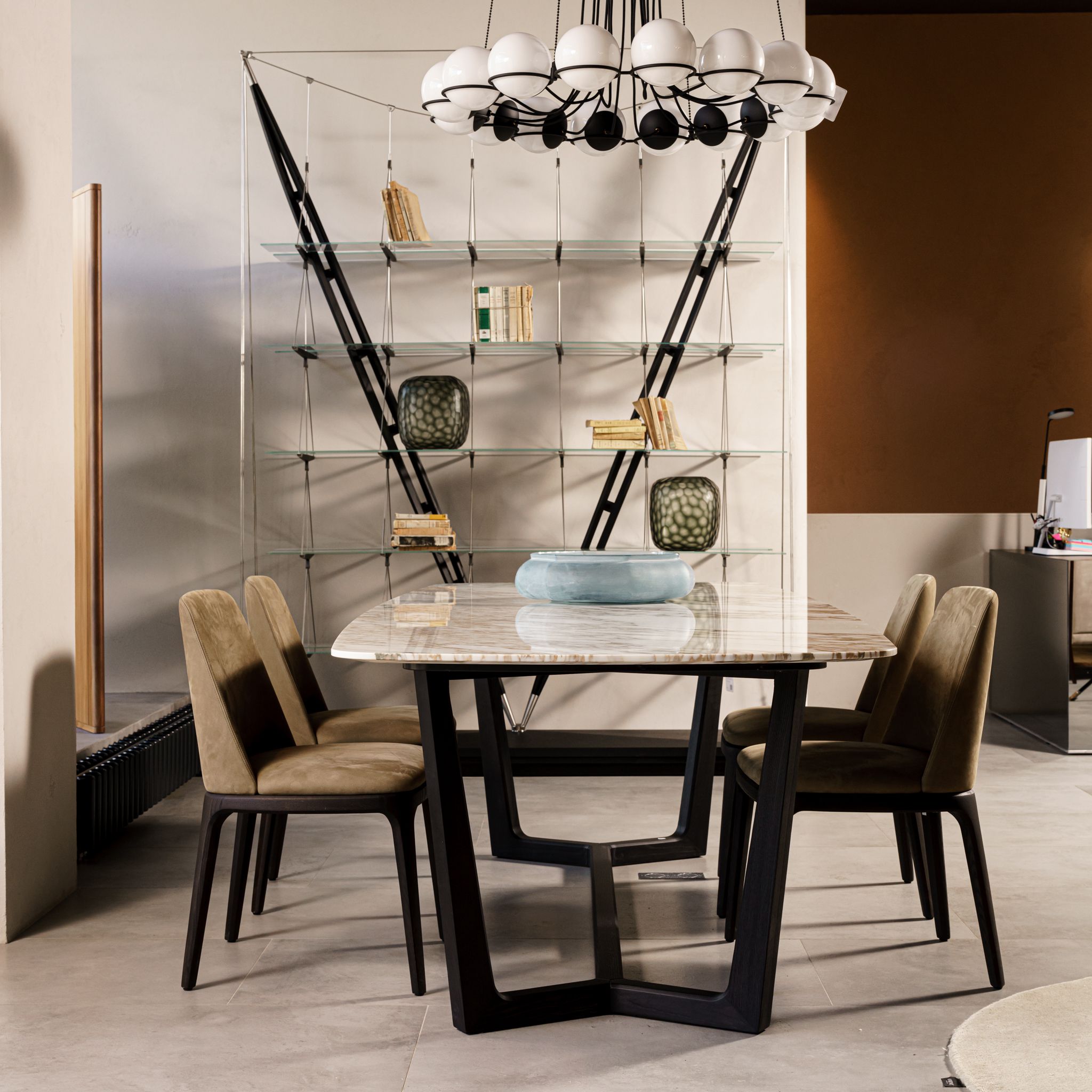 Стол Concorde calacatta oro glossy / olmo nero 240 — Poliform, мрамор, фото 3